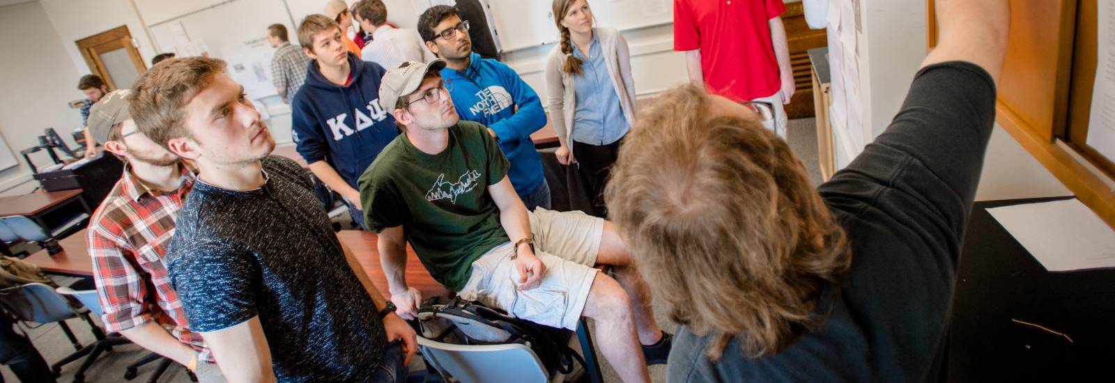 Students in a classroom.