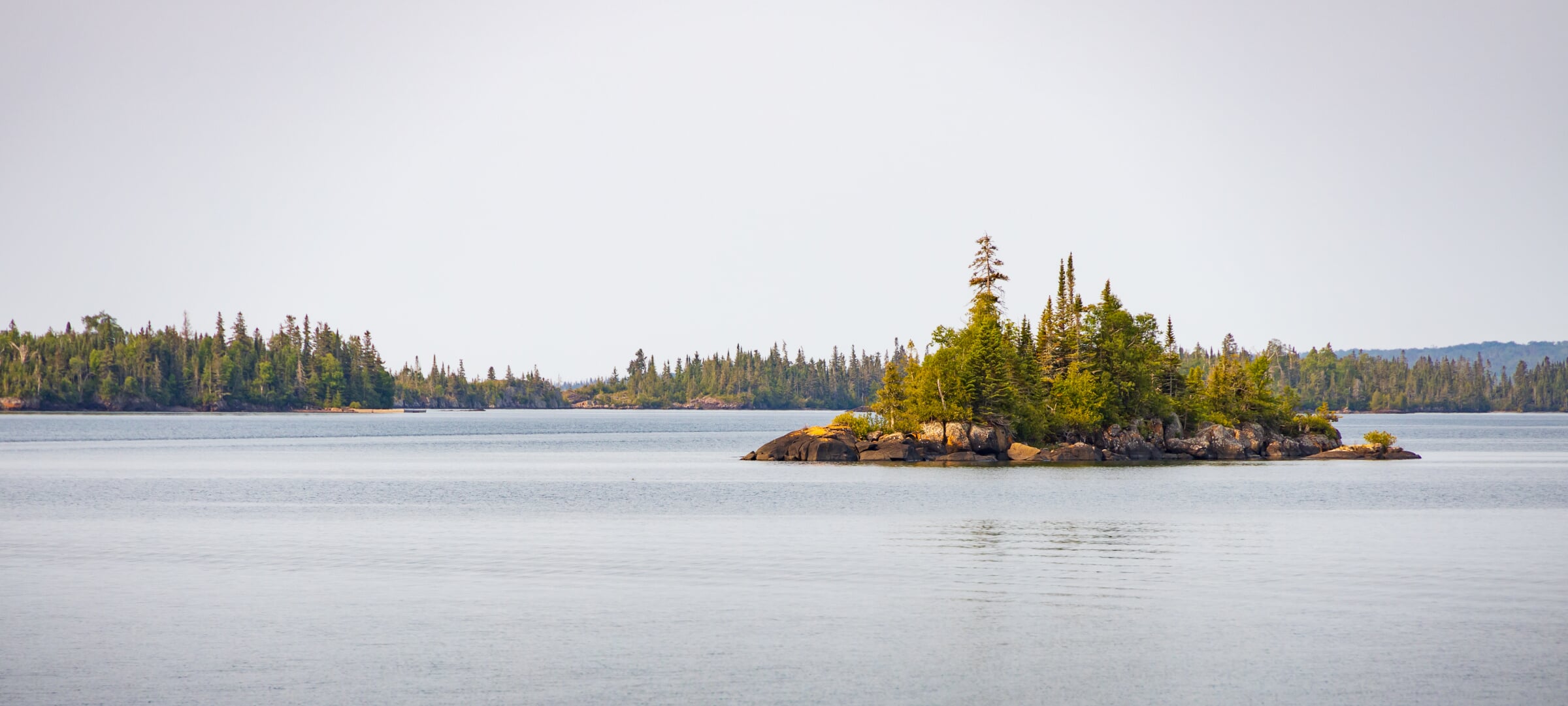 A view of Isle Royale water and island in view