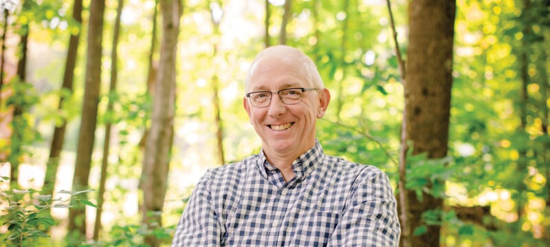 David Flaspohler in the woods.