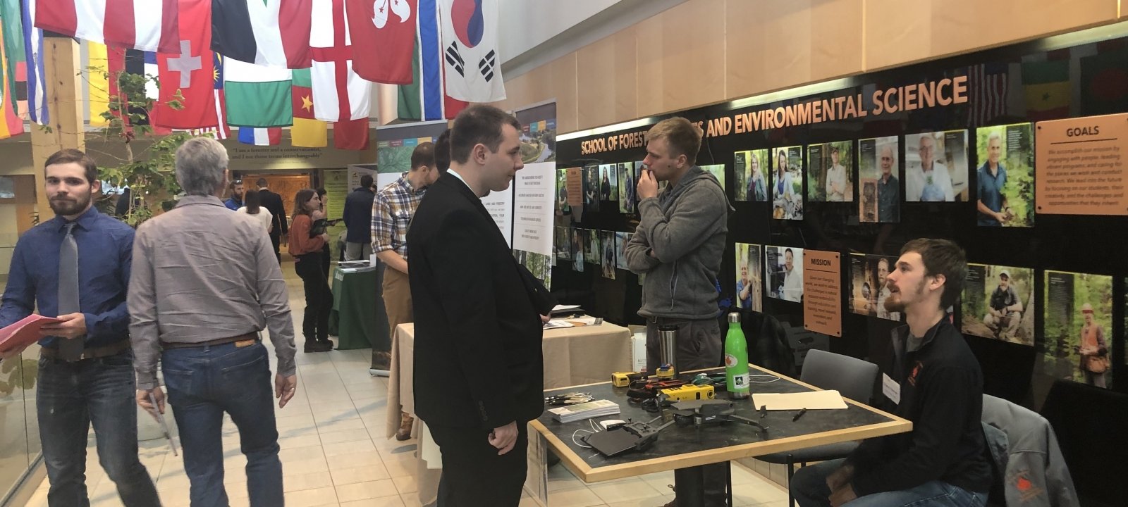 students talking to employers at Natural Resource Career Fair