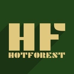 HotForest Logo green and off white