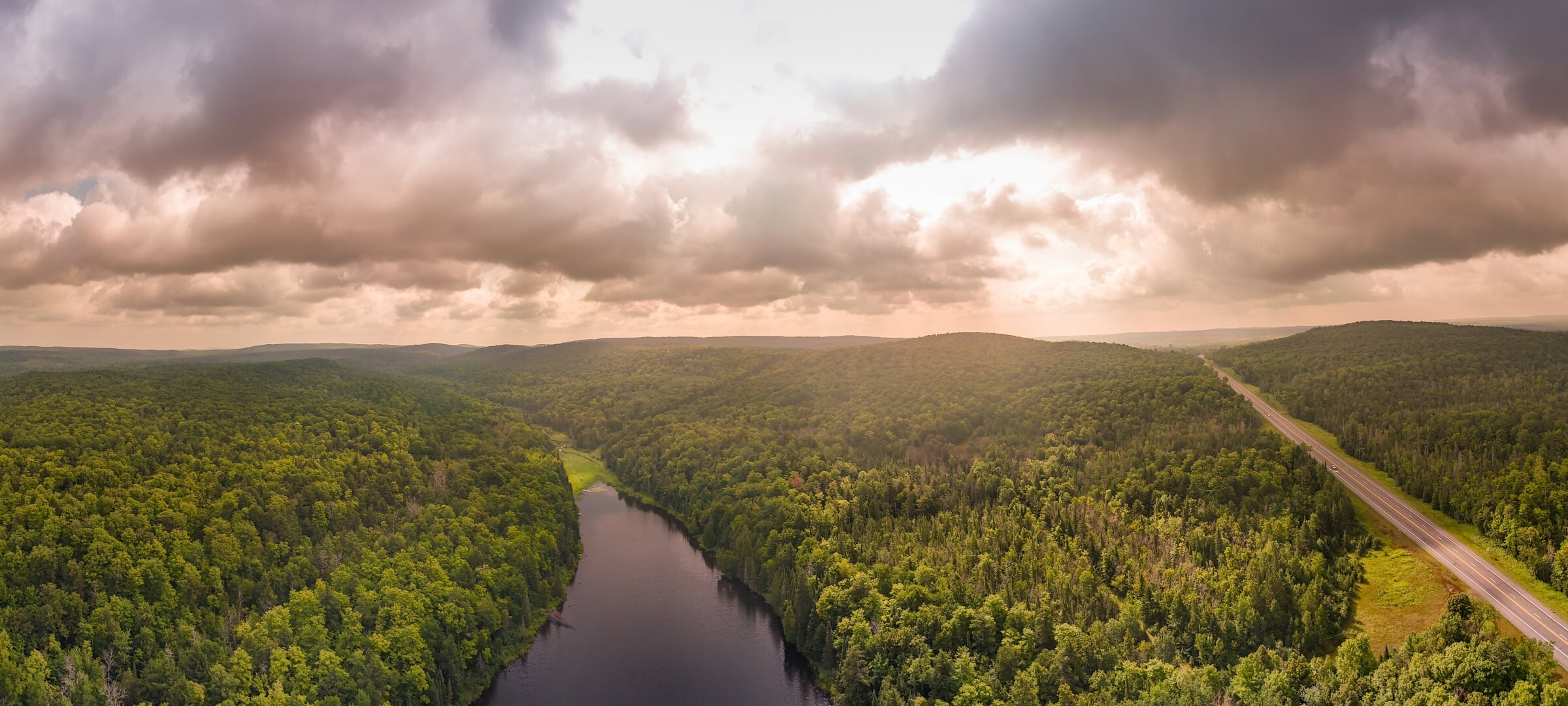 Aerial of Michigan Tech's Research Forest