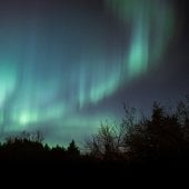 Atmospheric Sciences showing aurora and trees.