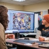 Computational Science and Engineering showing students at a computer.