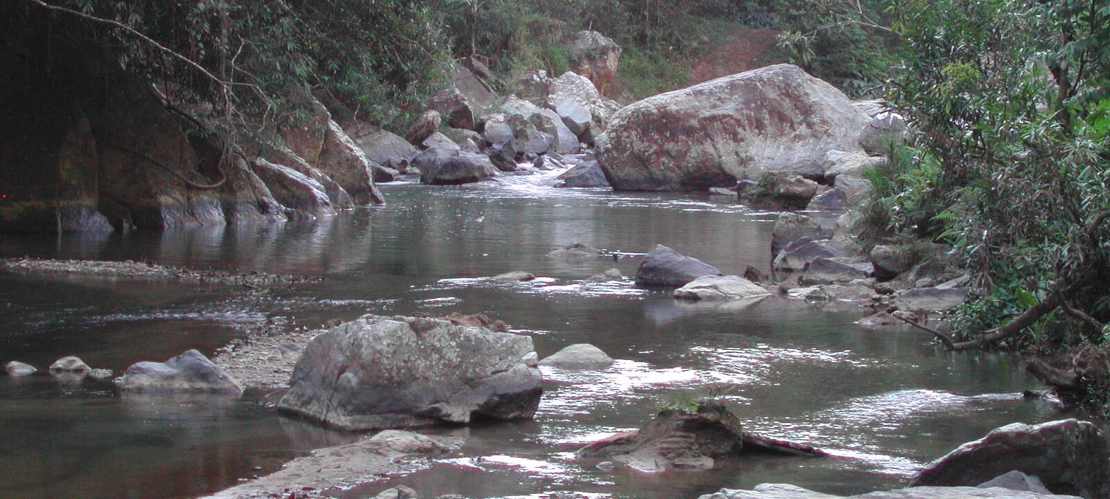 Boulders in a river