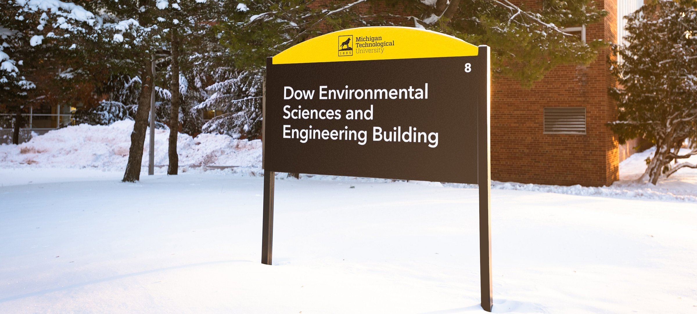 Dow Environmental Sciences and Engineering Building sign