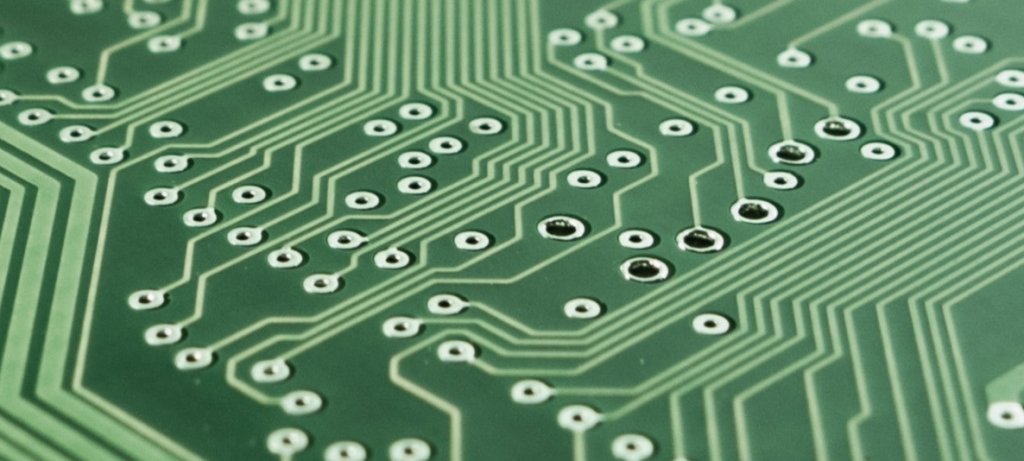 Close up of a circuit board.