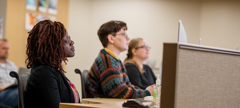 Online students attending a virtual orientation.