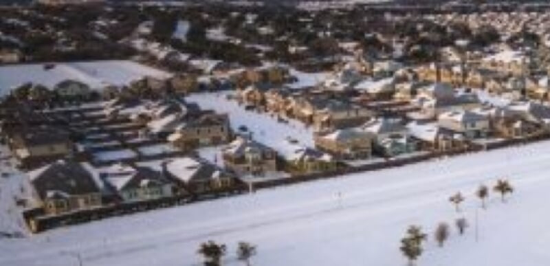 An overhead view of winter storm URI as it hit Texas.