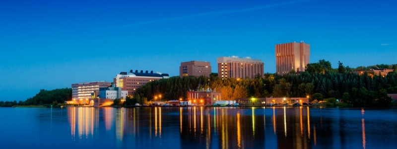 Michigan Tech in the evening