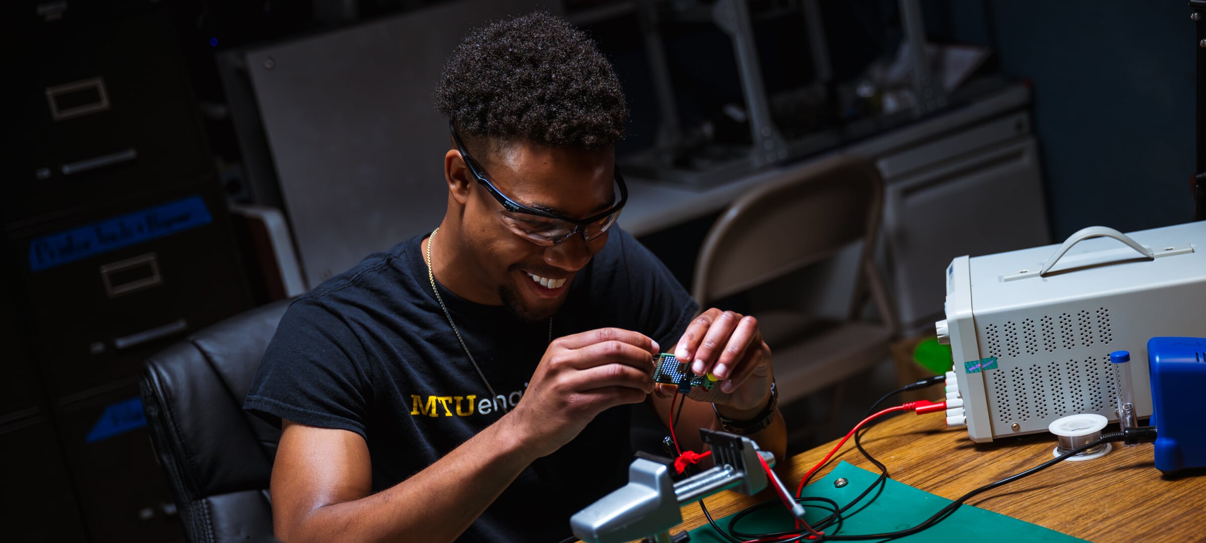 a person welding