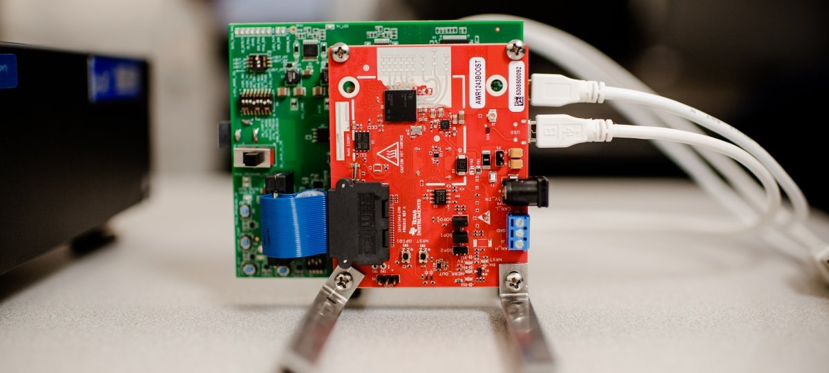 Circuit connected to wires.