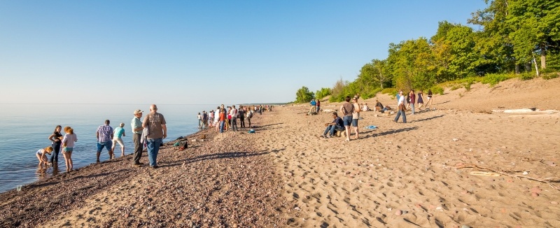 Students celebrate K-Day at McLain State Park.