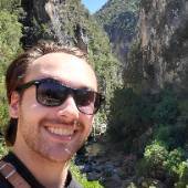 man in canyon