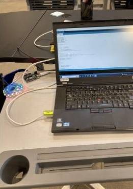 Coding on a computer to make a light work