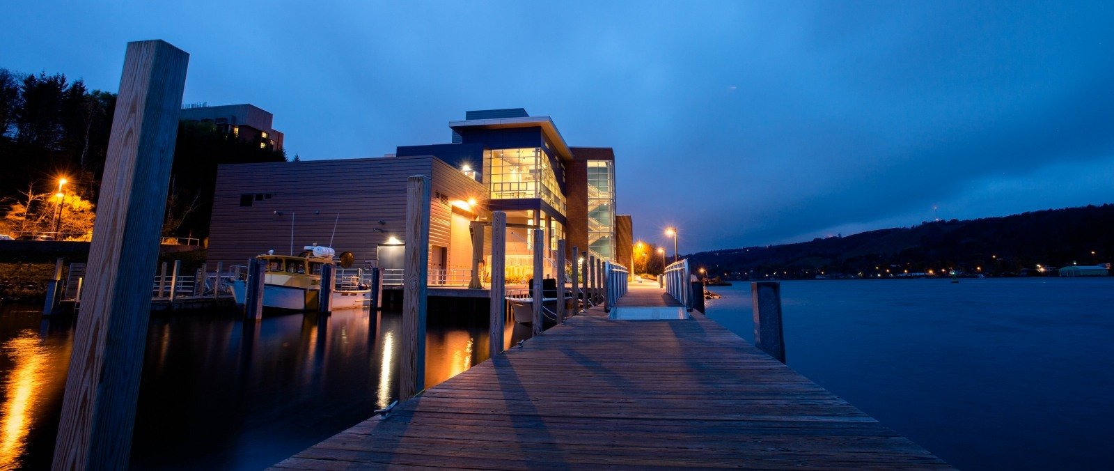 Great Lakes Research Center building and dock.
