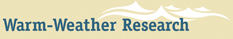 Warm Weather Research text with a cloud graphic