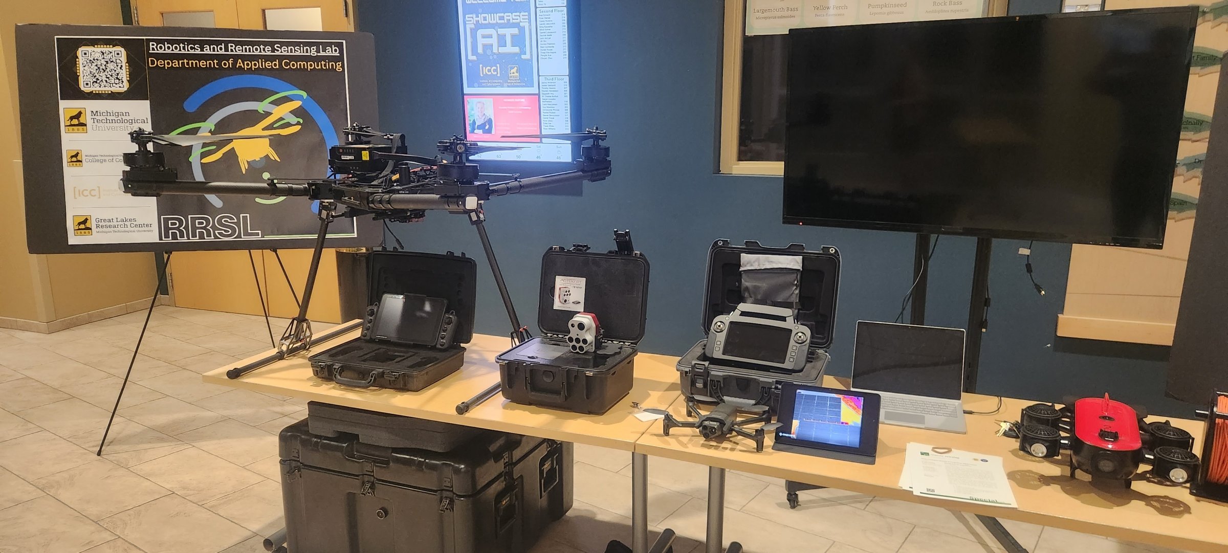 Ashraf Saleem's Robotics and Remote Sensing Lab display