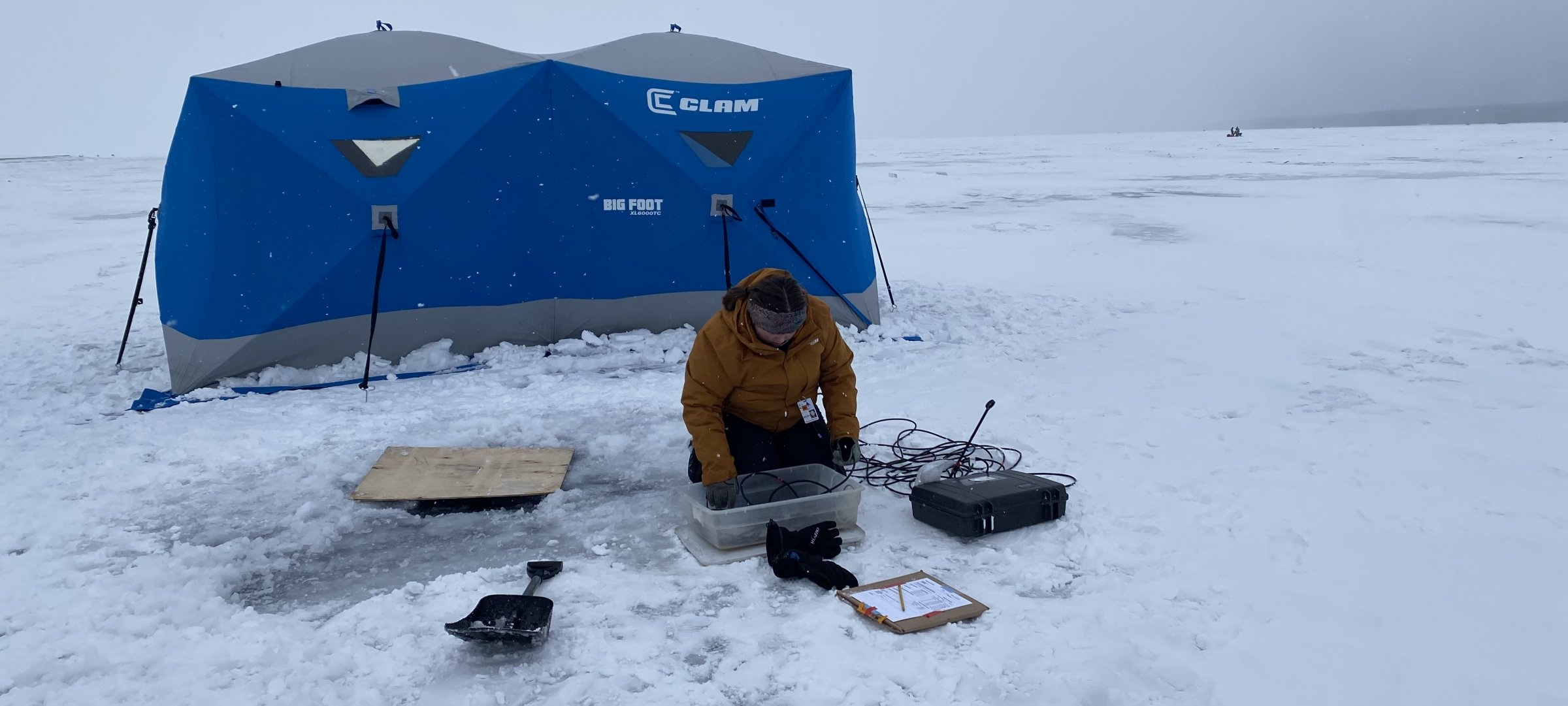 Collecting under-ice light data 