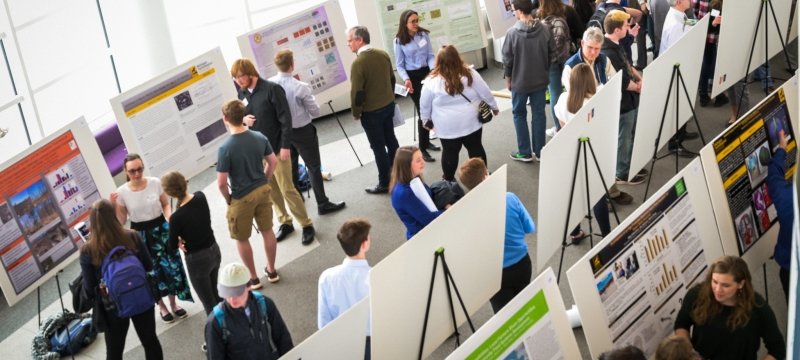 A research poster session