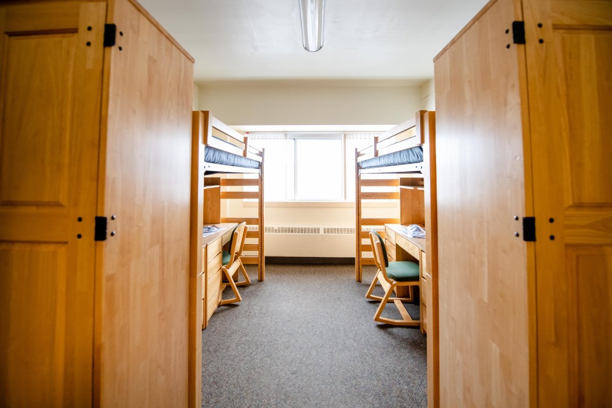 Wadsworth Hall standard double dorm room