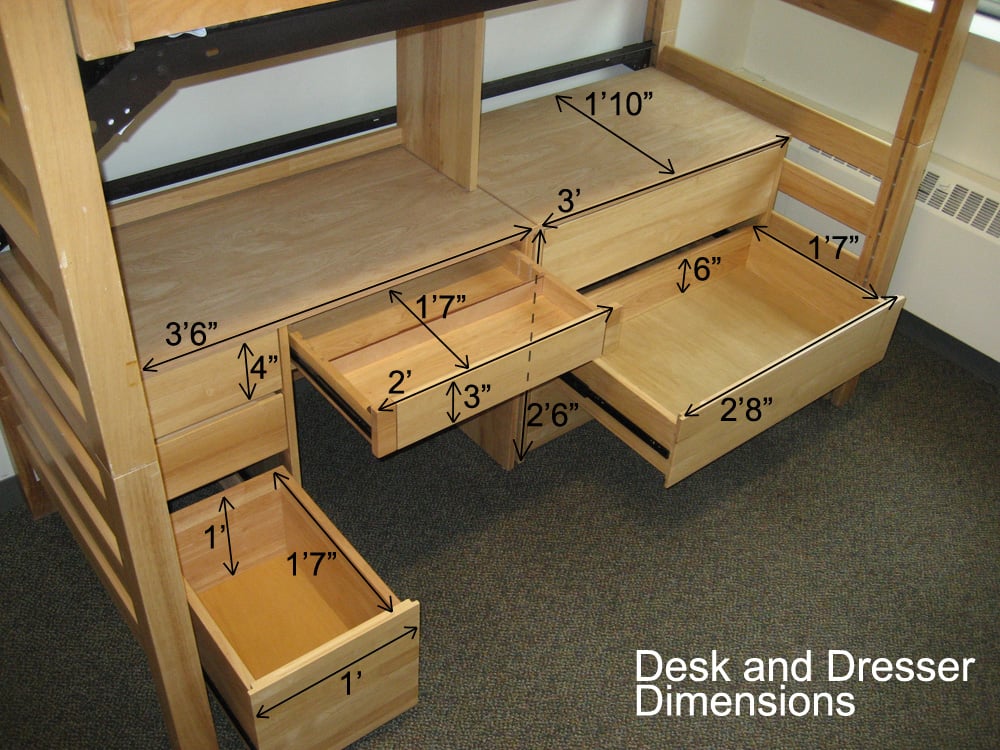 image of dresser with drawers open