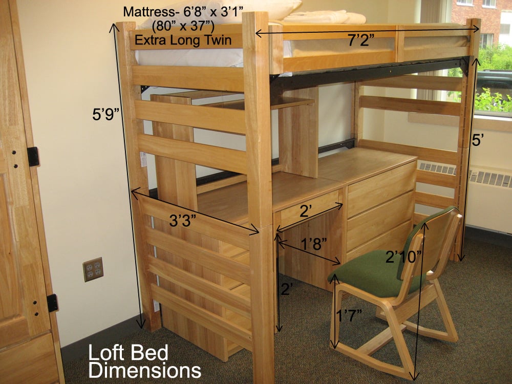 image of a lofted bed