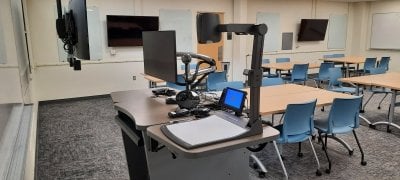 G42W document camera and instructor's desk.