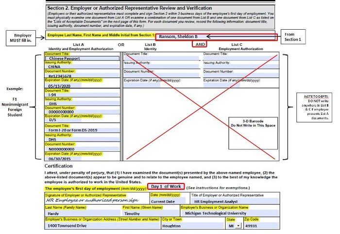 form i-9 example
 I-17 Resource Page | Human Resources | Michigan Tech