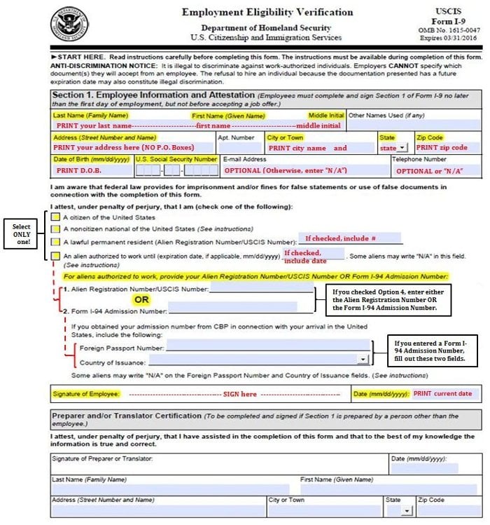 form i-9 example
 I-17 Resource Page | Human Resources | Michigan Tech