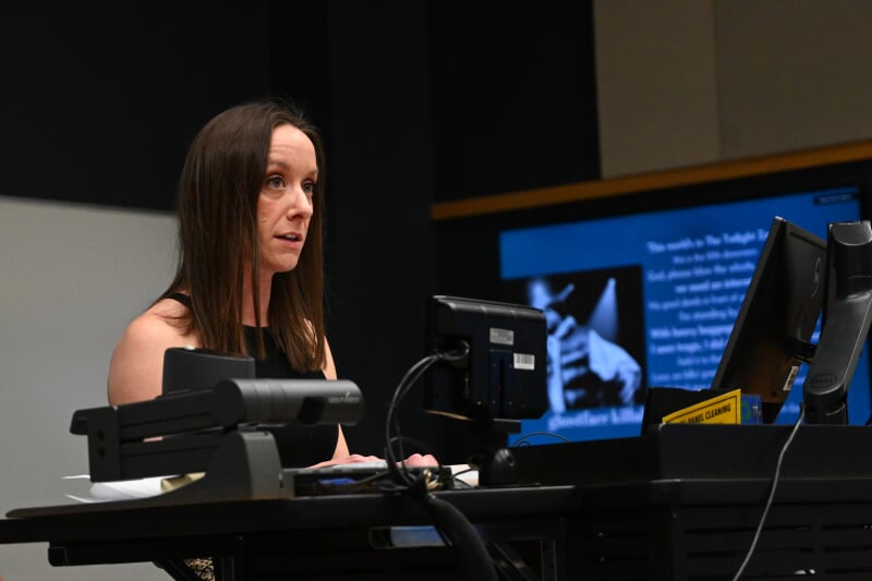 2026 RTC alumna Rachael Hathcoat presents her thesis.