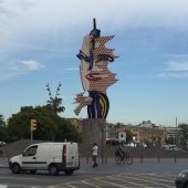 The Head of Barcelona statue