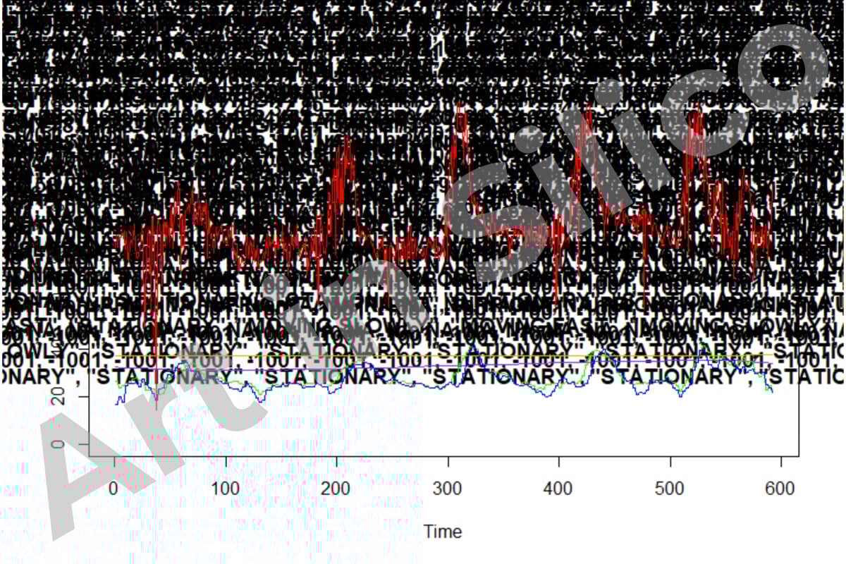 "Stationary Patient" Flawed code produced a representation of the student/artist's internal state during graduate school following the loss of her mother and the start of a global pandemic.