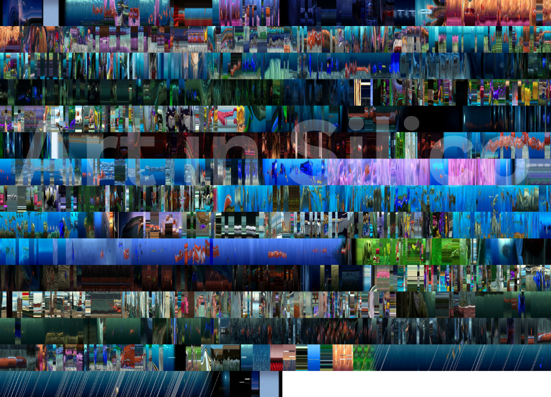 2D film streak images displayed in a linear fashion. 