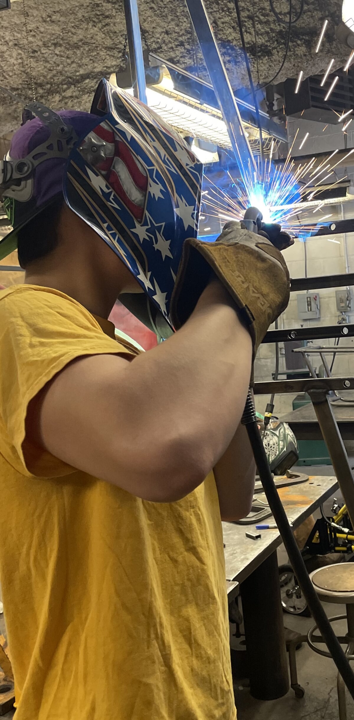 Danny Ezzo welding the Moonstep