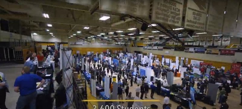 career fair floor overview