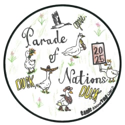 2025 Parade of Nations Colorful Logo