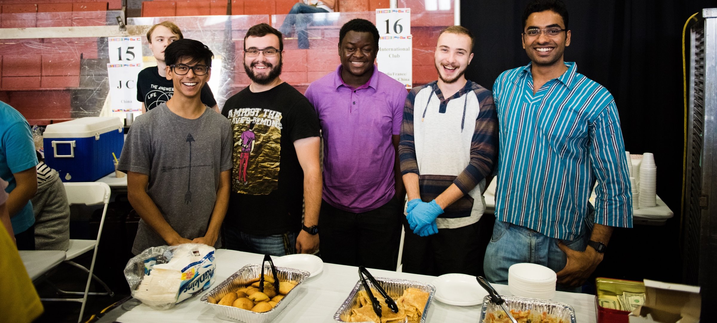 A team of food servers