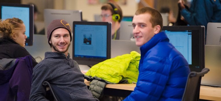 students in a lab