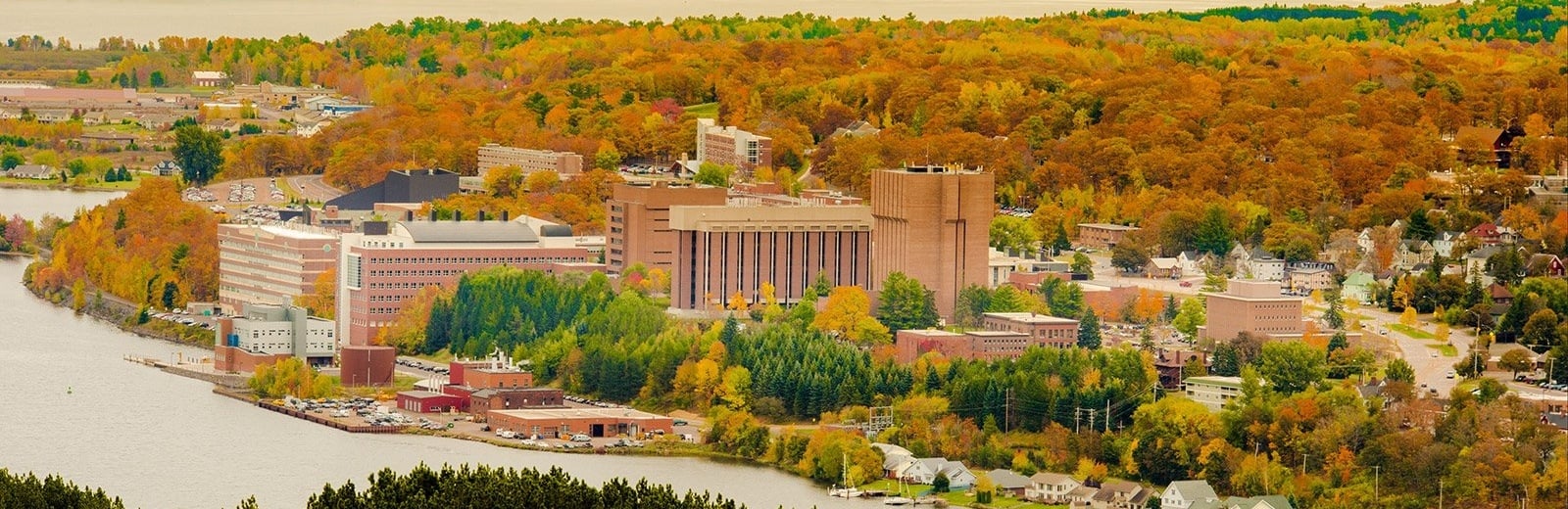Michigan Tech's campus in the fall