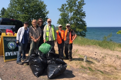 (image credit: Sigrid Resh) KISMA Crew works with Michigan Nature Association to remove spotted knapweed and other invasive plants from their natural areas