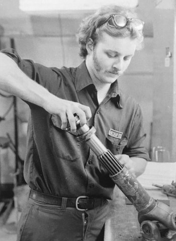 Rick working on a piece of equipment.