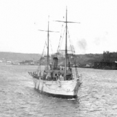 Front view of the U.S.S. Yantic