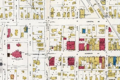 Image of a historical map of the town of Iron River, Michigan