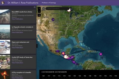 Image of interactive web heat map