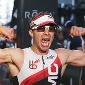 Tyler Leroy at the Ironman race.