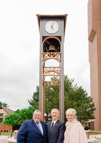 Bill Bernard, President Koubek, and Ilene Bernard