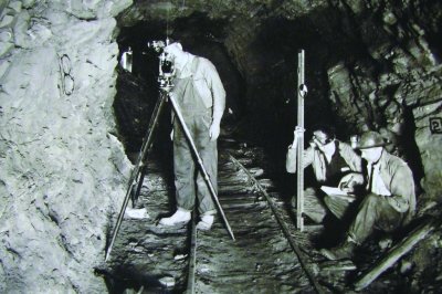 Miners working underground.