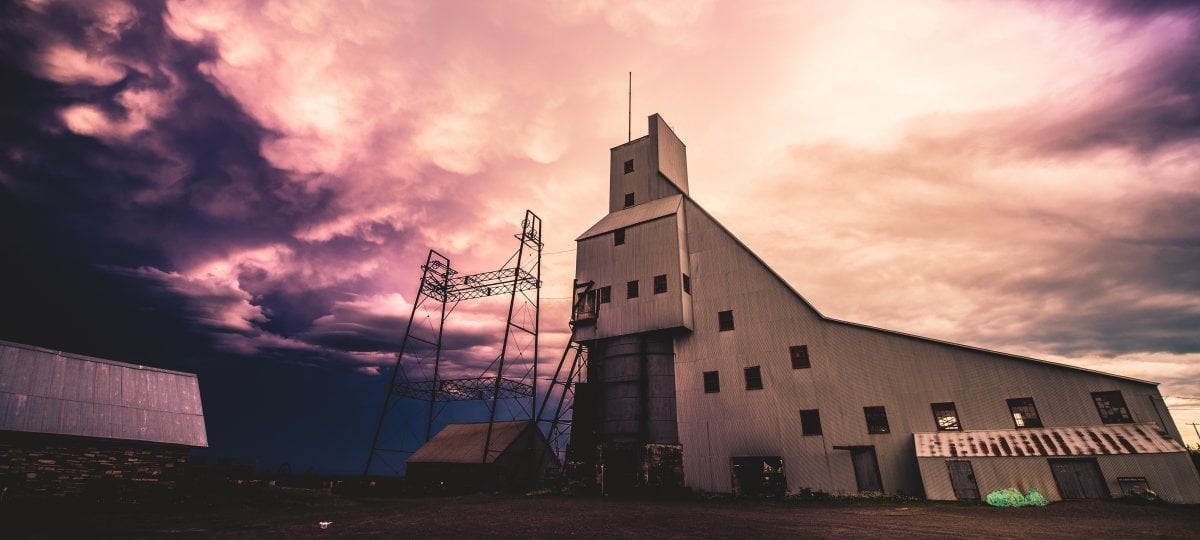 Wide view of the Quincy Mine Hoist.