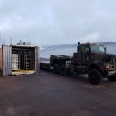 National Guard truck next to the MTU Sanitizer.